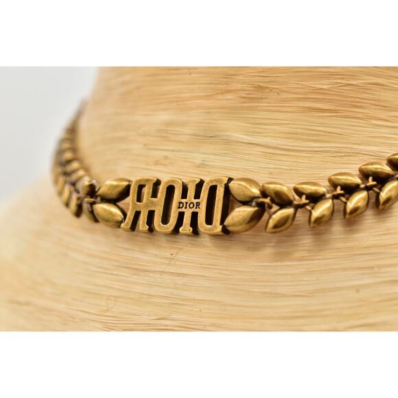 Christian Dior Vintage Logo Choker Necklace Revolution Crystal Authentic Y2K - Picture 11 of 12